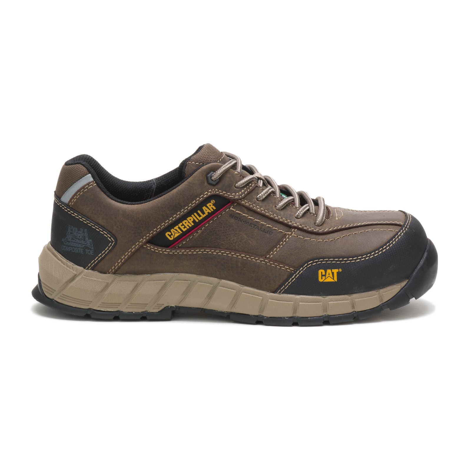 Caterpillar Shoes Islamabad - Caterpillar Streamline Leather Csa Composite Toe Mens Work Shoes Dark Grey (524801-MKS)